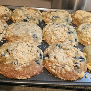 blueberry muffins cardamom cream cheese